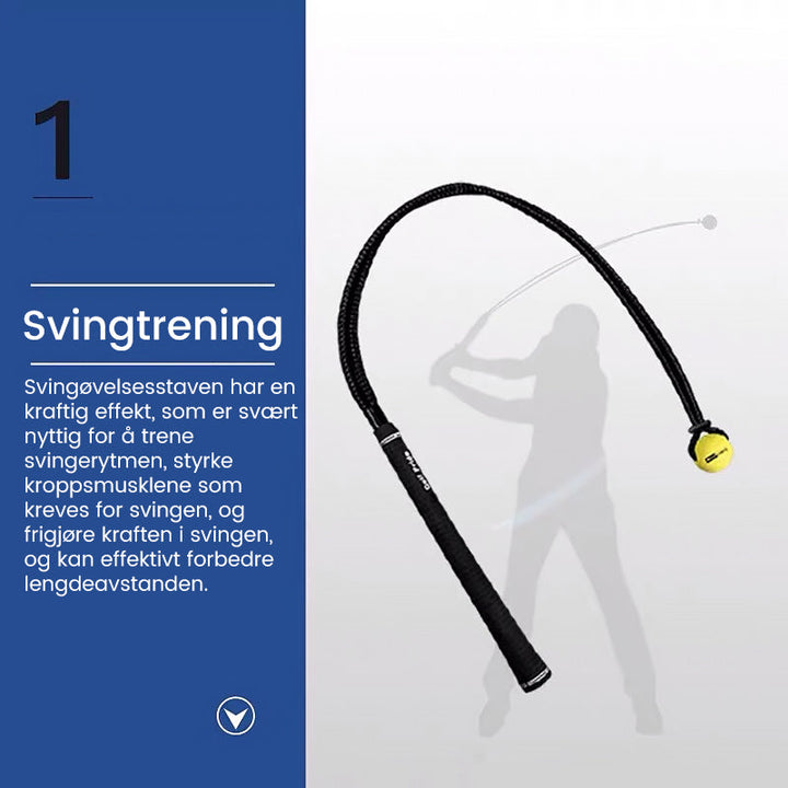 Golftreningsutstyr for bedre sving: Svingtrener forbedrer teknikk, hastighet og presisjon på banen.