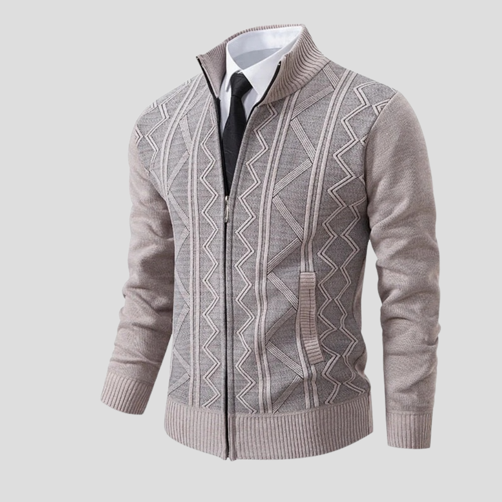 Stilig herre cardigan i myk strikk. Allsidig for casual stil, lag-på-lag eller kontorantrekk.