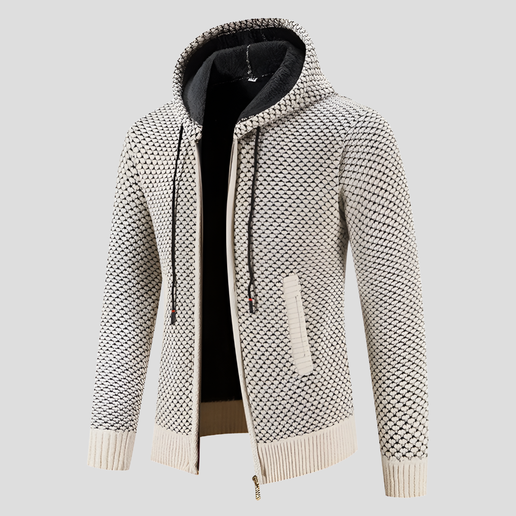 Elegant svart herrecardigan, et stilfullt valg for fest og klassisk antrekk.