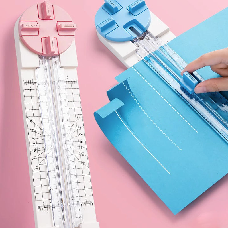 Papirkutter for scrapbooking, gir profesjonelle kutt til minnealbum og dekorasjoner.