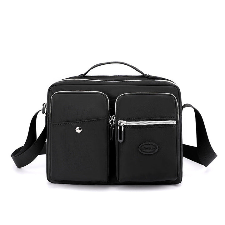 Organiseringsveske for damer; lett nylon messenger bag med mange funksjonelle rom.