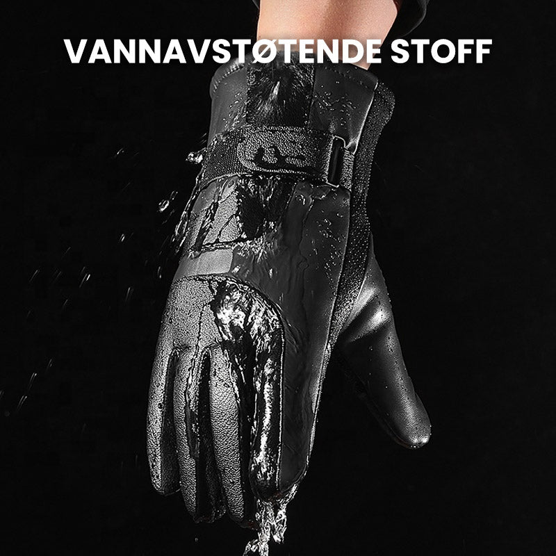 Elektriske hansker for sykkel og fottur, unisex, vanntette og vindtette, holder hendene varme.