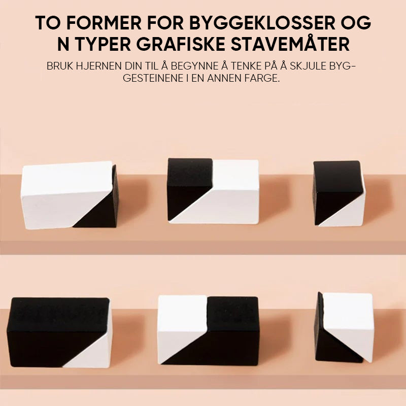 Trekloss-puslespill; perfekt gave for barn og voksne. Pedagogisk logikkspill som utvikler ferdigheter.