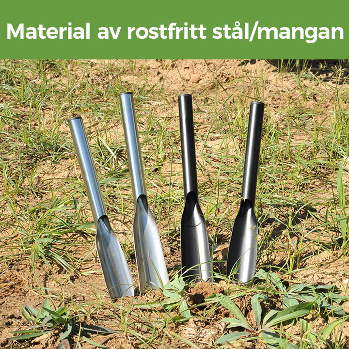 Kompakt og robust håndspade for planting, graving og omplanting av planter.