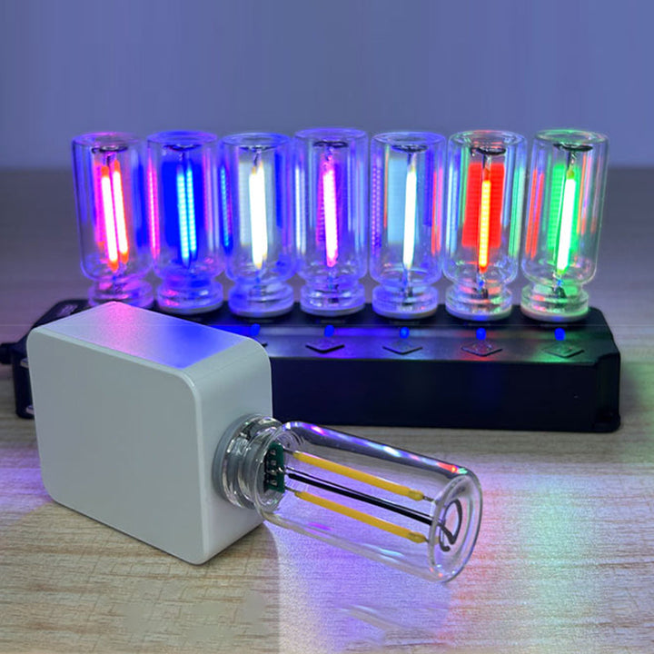 Nattlys med touch-kontroll, fargerike LED-lys inni en stilig glassflaske, ideelt som soverom lys.
