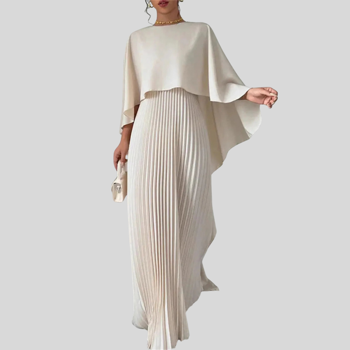 Flatterende dame batvingekjole, lang og elegant maxikjole. Perfekt for fest, sommer eller som stilig hverdagskjole.