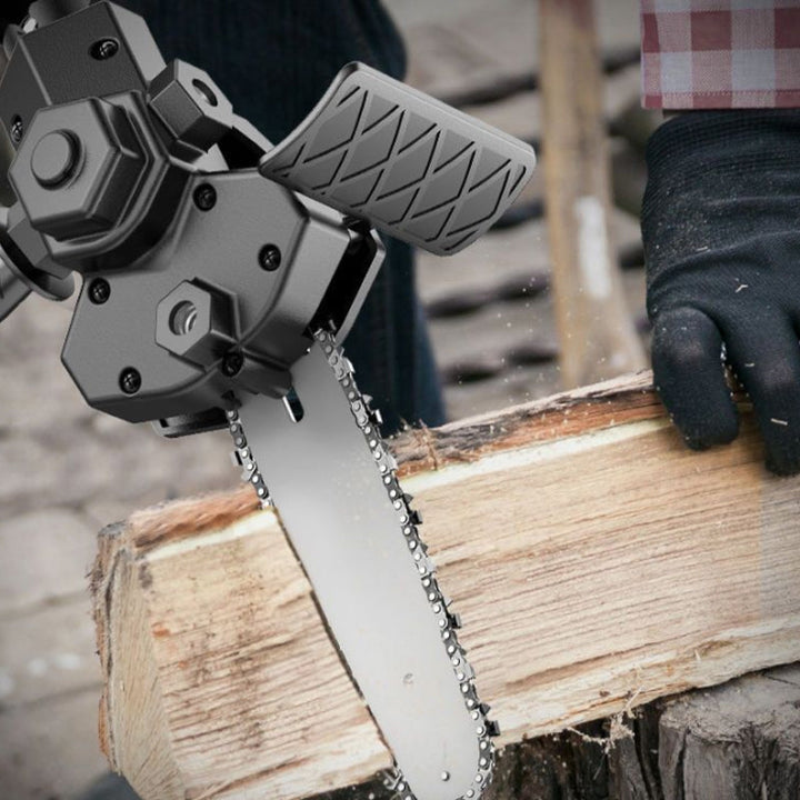 Boremaskin til motorsag konverteringskit. Praktisk adapter for DIY saging, vedkapping og beskjæring.