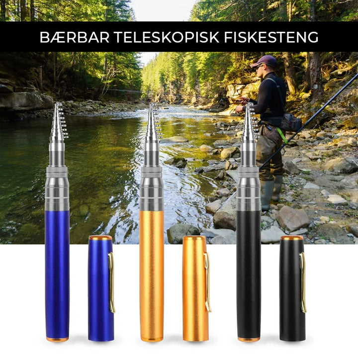 Fang fisk lett med denne bærbare fiskestangen, ideell for alle aldre.