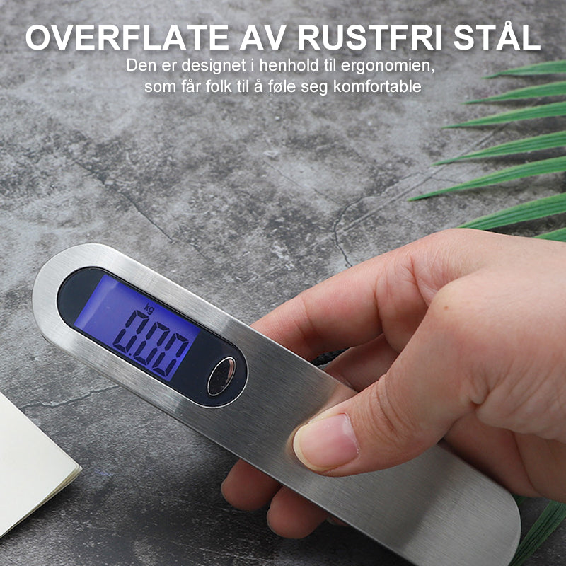 Moderne elektronisk reisevekt med klar LCD-skjerm, perfekt for nøyaktig bagasjeveiing.