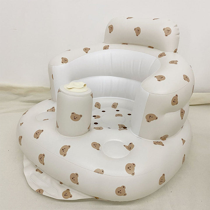 Babysofa for sittestart; trygg, oppblåsbar og enkel å bruke, perfekt for små barn.