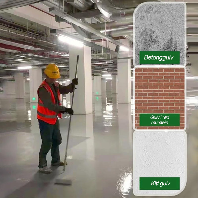 Beskyttende betongmaling: rasktørkende antiskli for industri- og lagergulv.