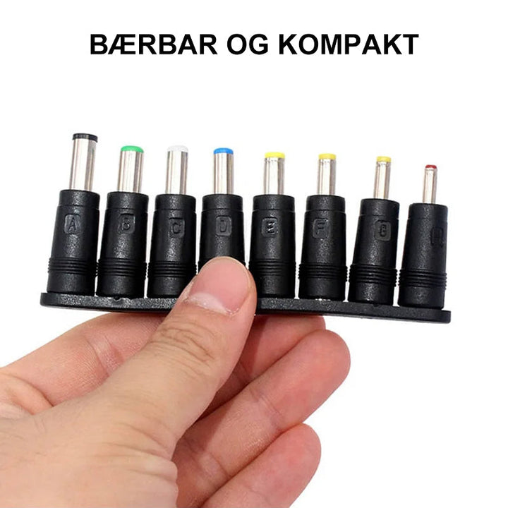 Allsidig 8-i-1 strømadapter for hjemmebruk, sikrer stabil likestrøm til diverse elektroniske apparater.