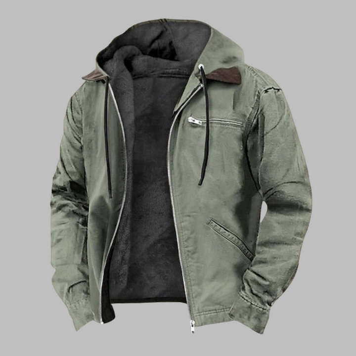 Stilfull herrejakke i business casual-design. Tilgjengelig i brun, grønn, blå og grå for allsidig bruk.
