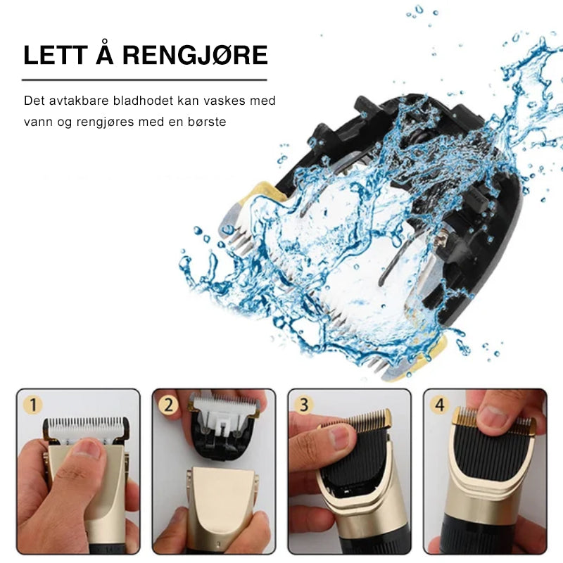 Profesjonelt dyreutstyr: Trimmer med USB-lading, klar for langvarig grooming.