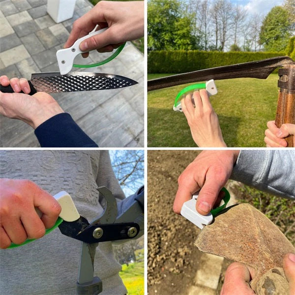Praktisk knivsliper for kjøkkenkniver. Gjør sløve kniver skarpe igjen og forlenger levetiden.
