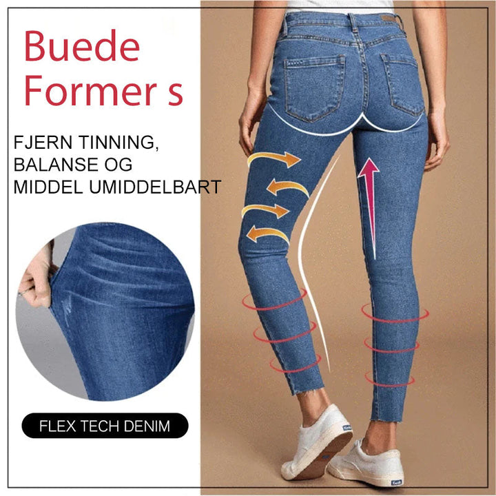Komfortable stretch jeans leggings til kvinner, ideell for yoga og hverdagsbruk.
