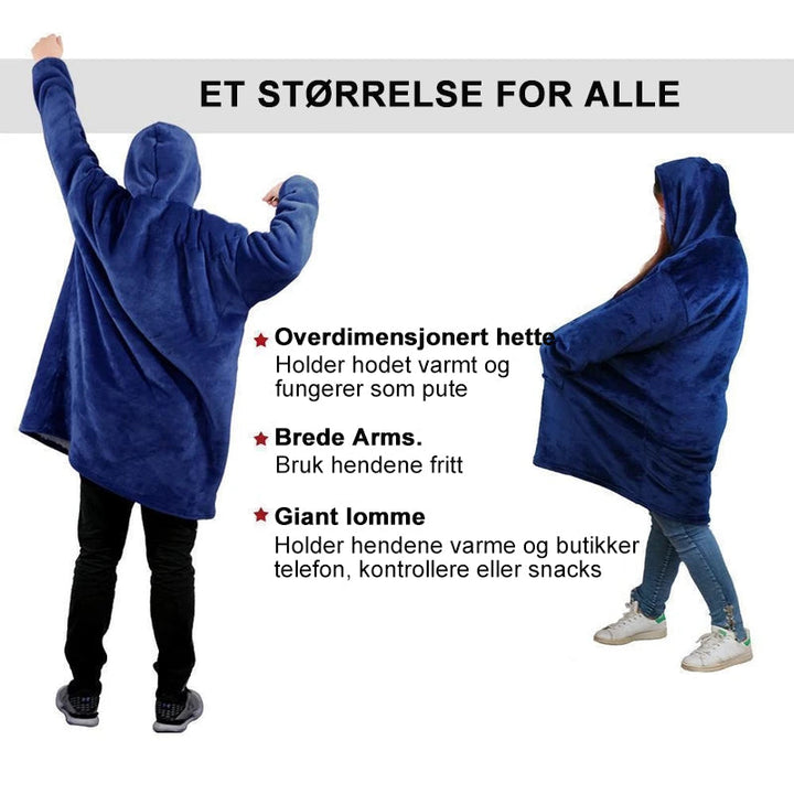 Ultimativt mykt bærbart teppe med hette, perfekt gave for kvinner som elsker hjemmehygge.