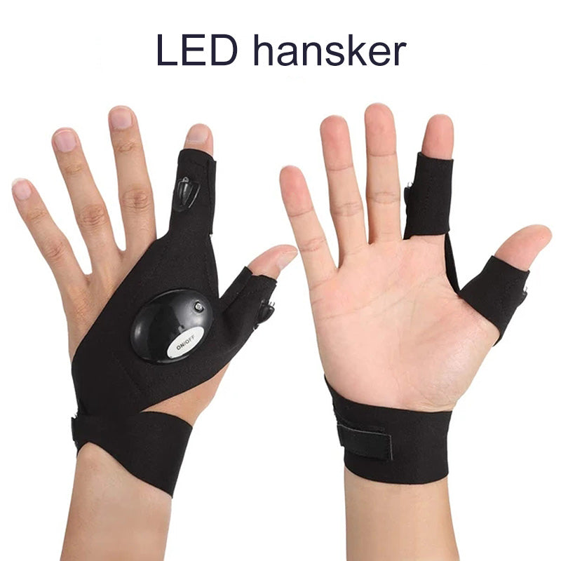 Sikre arbeidshansker med LED-lys for nattarbeid, inspeksjon og situasjoner med lite lys.