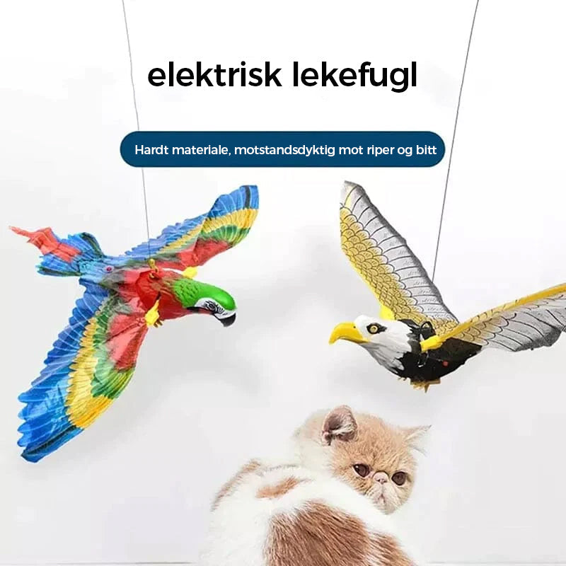 Interaktiv flyvende fugl: spennende katteleketøy for innendørs underholdning og stimulerende jaktlek.