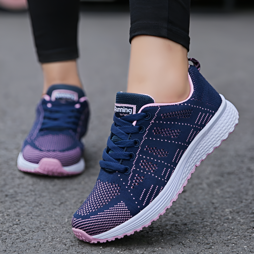Moderne, lette damesneakers. Ergonomiske fritidssko med god støtte og komfort for allsidig bruk.