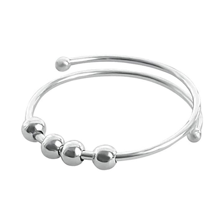 Perfekt gavetips: justerbar unisex angstring i sølv. En beroligende fidget ring mot angst og stress.