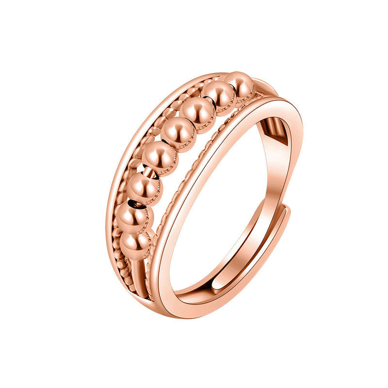 God gave: Unisex fidget ring med roterende kuler for avslapning og velbehag.