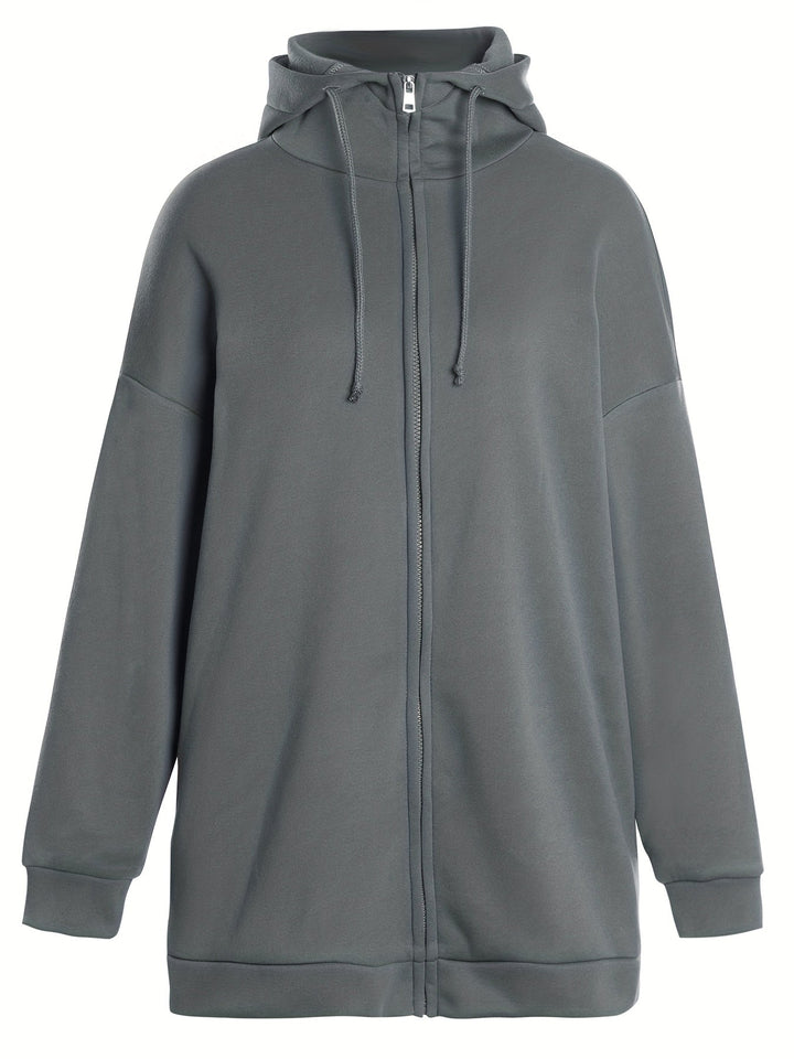 Allsidig dame hettegenser med glidelås. Sporty, komfortabel og trendy genser for enhver anledning.