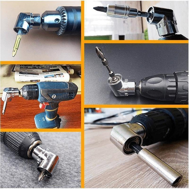 Magnetisk vinkel bits-holder for skrutrekker og drill. Løsningen for arbeid i svært trange rom.