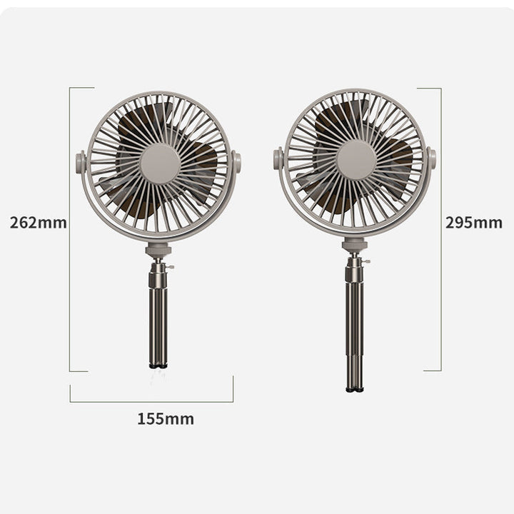 Kraftig campingvifte med fjernkontroll og oppladbart batteri, et must for camping og utendørs bruk.