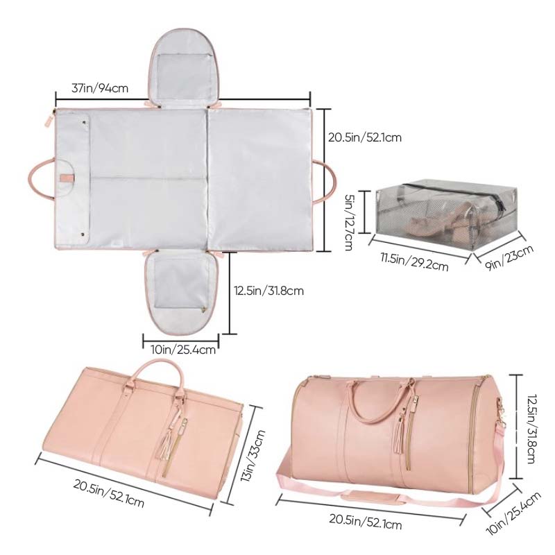 Unisex reiseveske med stor kapasitet. Foldbar, vanntett duffel, perfekt som weekendbag og for alle reiser.