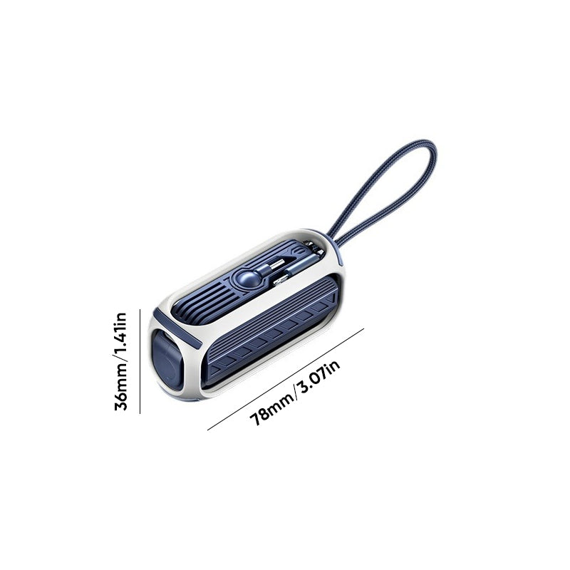 Innovativ roterende powerbank for telefon & nettbrett. Liten, men kraftig 5000mAh reiselader.