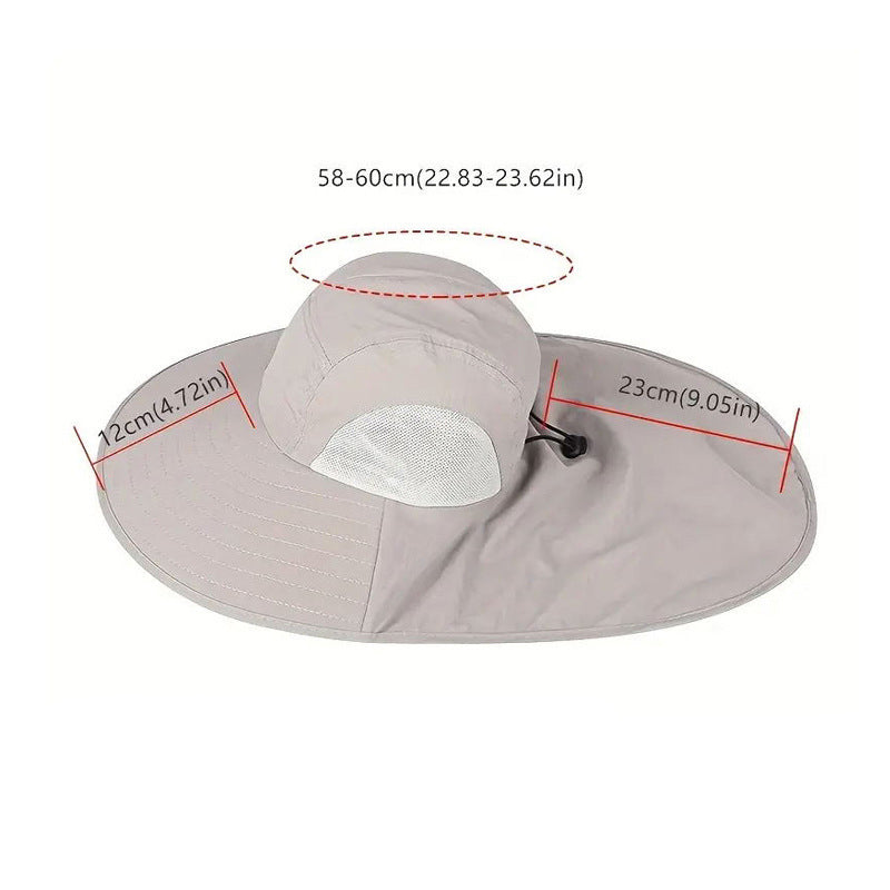 Pustende unisex fiskehatt med UV-beskyttelse, perfekt for lange dager ved vannet og i naturen.