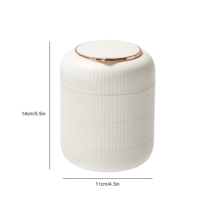 Romslig roterende smykkeskrin, flerlags design for optimal oppbevaring av alle dine smykker.