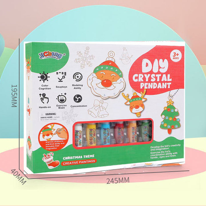 Pakket krystallmaling sett, klar til å gis som en spennende gave til barn.