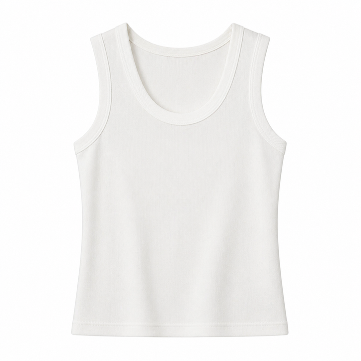 Stilren strikket dame singlet, slim fit med høy stretch for en komfortabel og moderne passform.