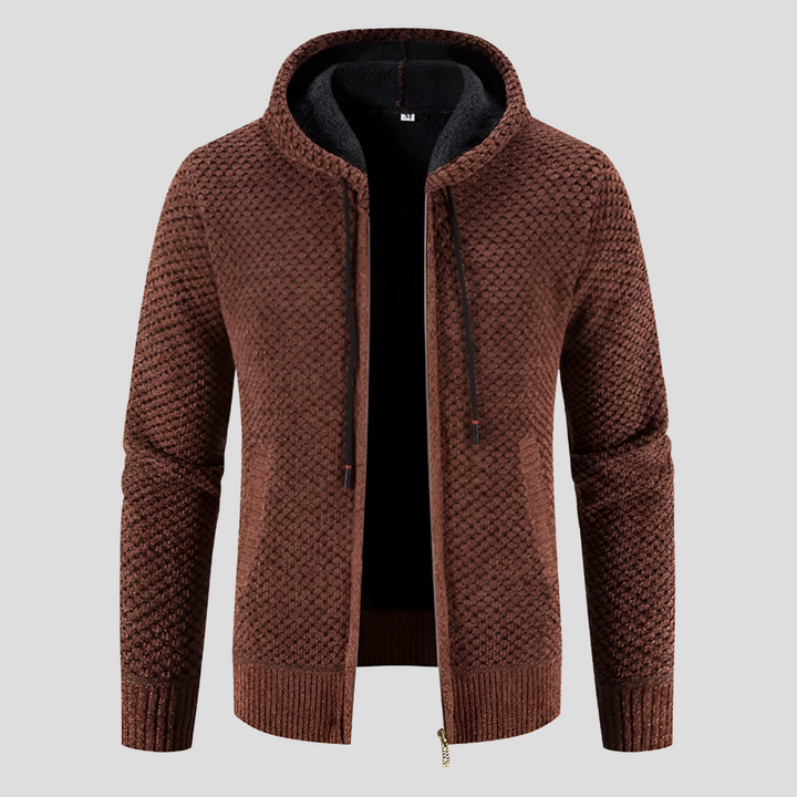 Stilfull herrecardigan med klassisk design, ideell for smart casual mote.