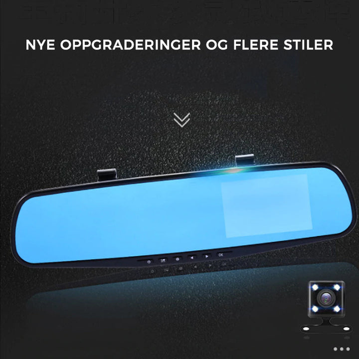 Full HD dashbordkamera med parkeringsmonitor beskytter bilen din når den står parkert.