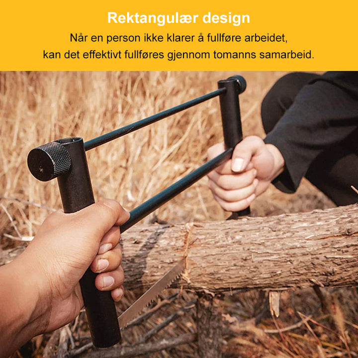 Sikker sammenleggbar håndsag med robust blad, ideell for nøyaktig beskjæring og saging av tre.