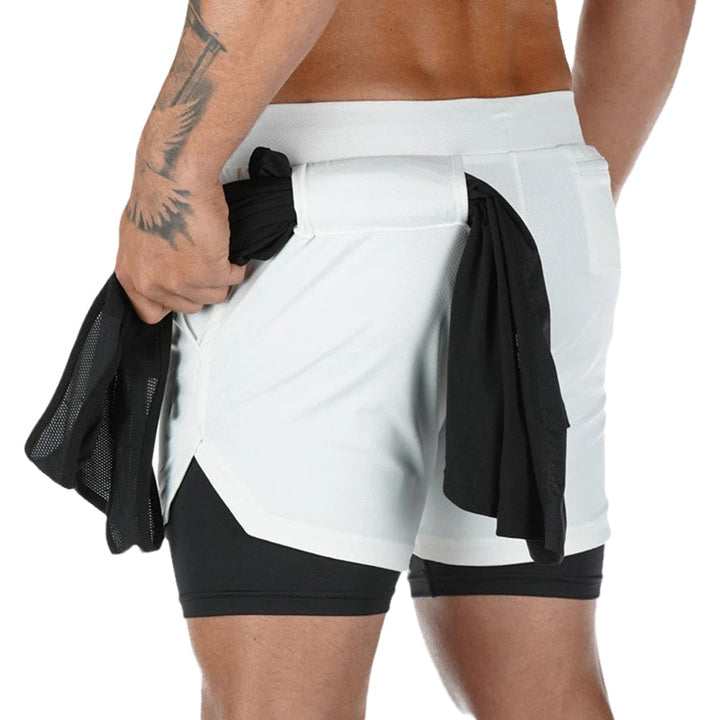 Allsidige herre 2-i-1 treningsshorts for løping, styrke og fitness. Maksimal komfort.