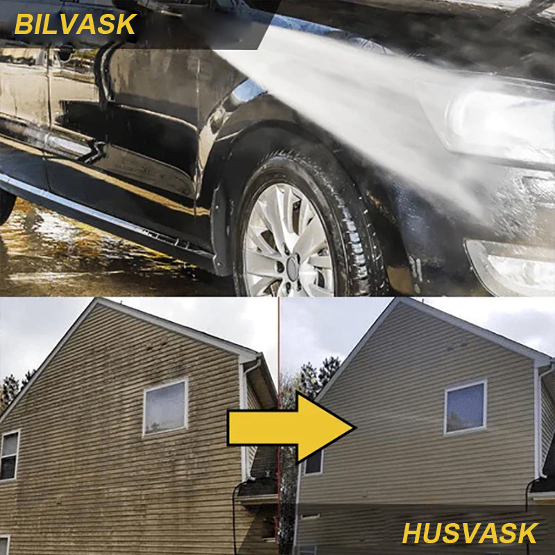 Høytrykkspyler klar for bruk; den ultimate løsningen for hus- og hagevedlikehold.