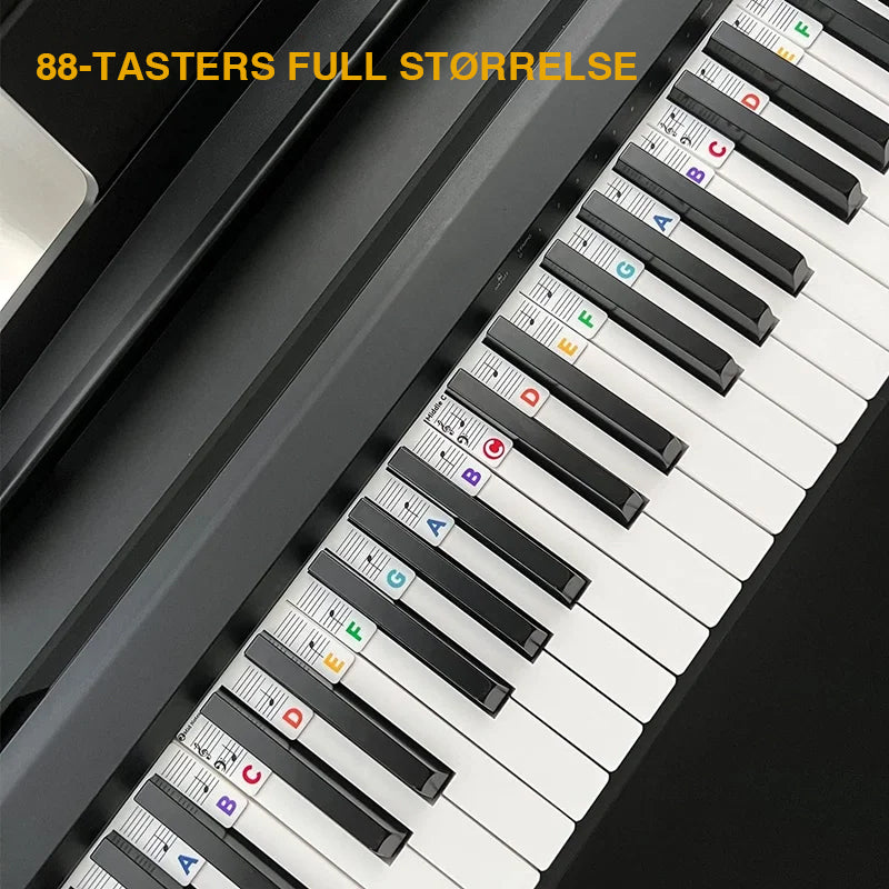 Allsidige notelapper for piano, keyboard og digitale piano, et must for raskere pianolæring.