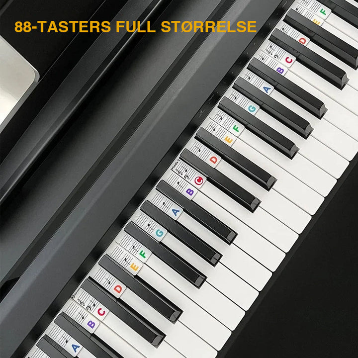 Allsidige notelapper for piano, keyboard og digitale piano, et must for raskere pianolæring.