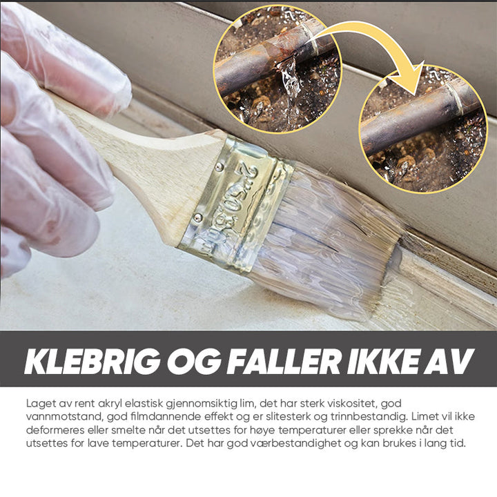 Klar flytende tetningsmiddel, vanntett og fuktsikring for flater i baderom og kjøkken.