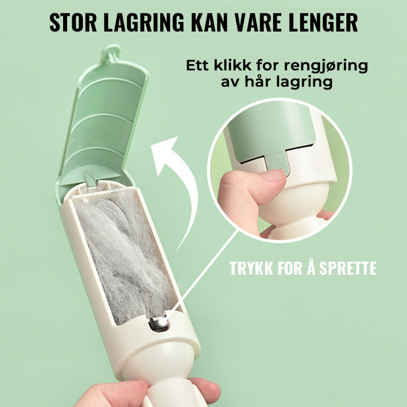 Lofjernerrulle som effektivt fjerner dyrehår fra sofa og bilseter. Enkel i bruk.