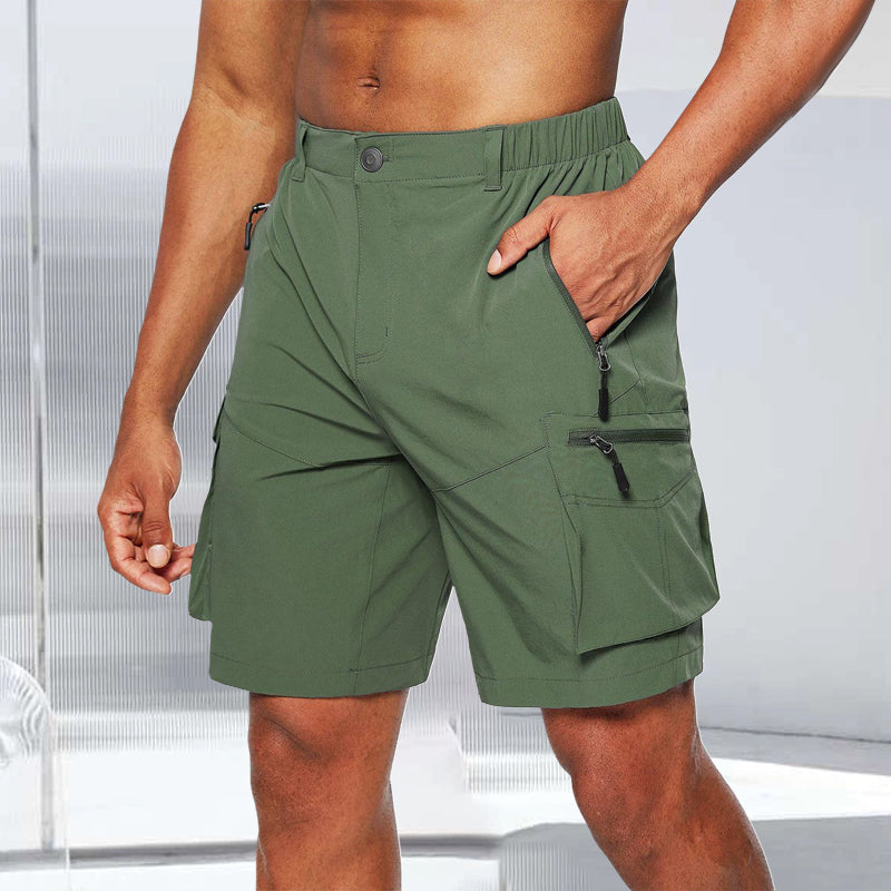 Slitesterke menns fritidsshorts med forsterkede sømmer, for langvarig bruk.