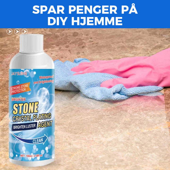Universal flekkfjerner for stein: Rengjør effektivt marmor, granitt og betongoverflater.