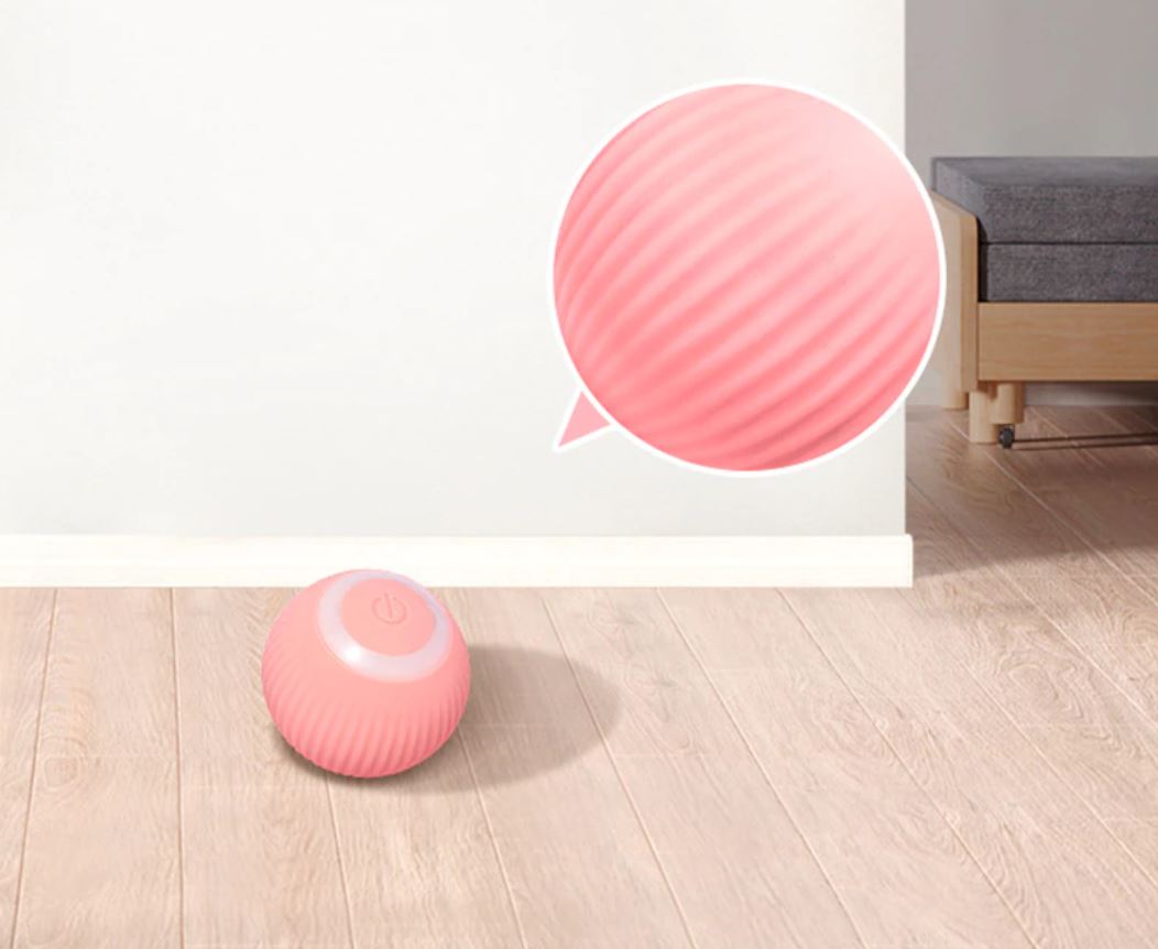 USB-oppladbar grønn smartball. Interaktivt kjæledyrleketøy ruller selv, stimulerer katt & valp til aktiv lek.
