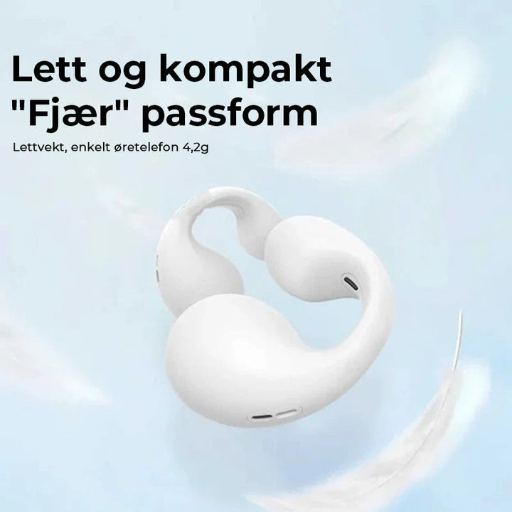 Allsidige trådløse øreklips hodetelefoner med benledning for musikk, samtaler og sport. Stabil Bluetooth.