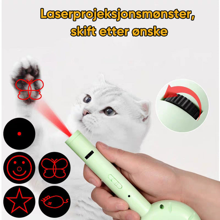 Eier bruker ergonomisk kattekam for enkel pelsstell. Komfortabelt grep for lengre børsting.