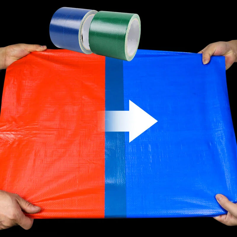 Robust presenningstape for teltreparasjon. Vanntett og sterk klebende for utendørs bruk.